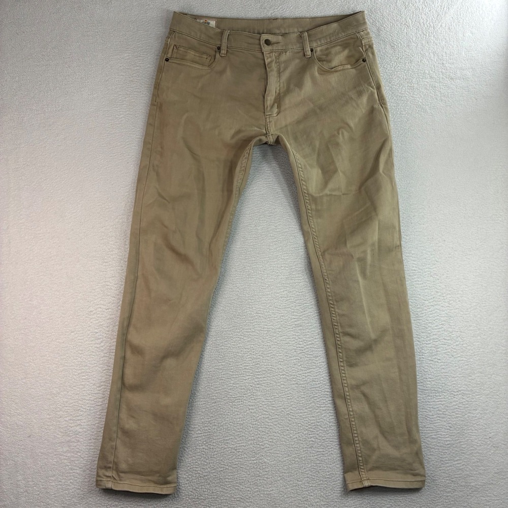 Marine Layer Pants Men 36x32 Khaki Slim Chino Stretch Denim Jeans Casual Coastal